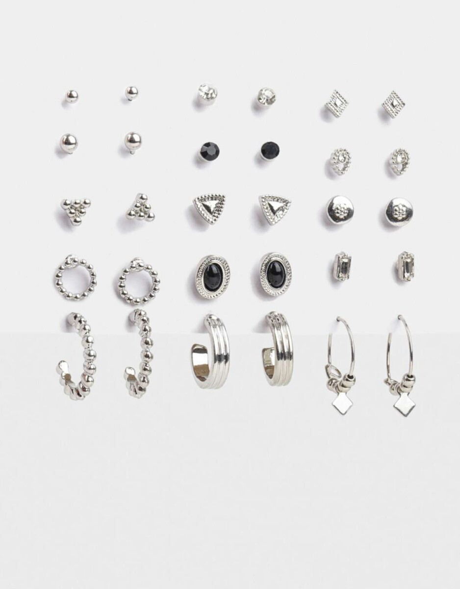 Set De Aros - Plateado 