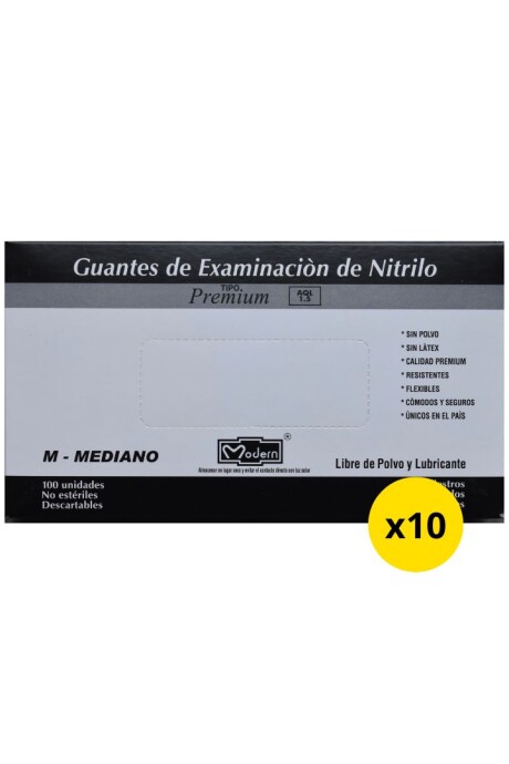 Guantes de nitrilo Modern caja x 100 unidades OFERTA CAJA X 10 Negro