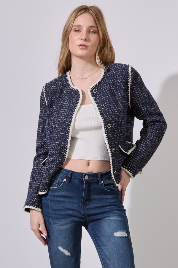 Chaqueta Tweed Lurex AZUL/MULTI