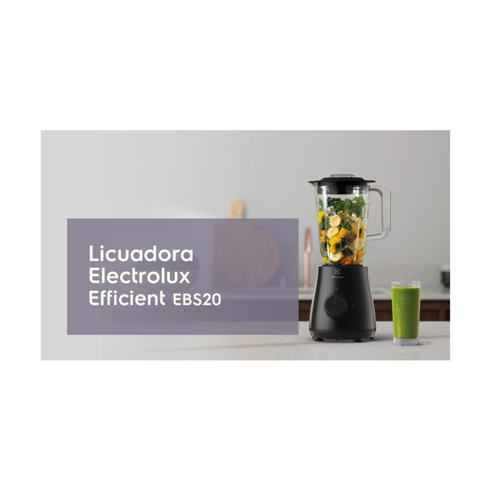 Licuadora Electrolux Jarra de Vidrio 500W 1.5L Black EBS20 Black