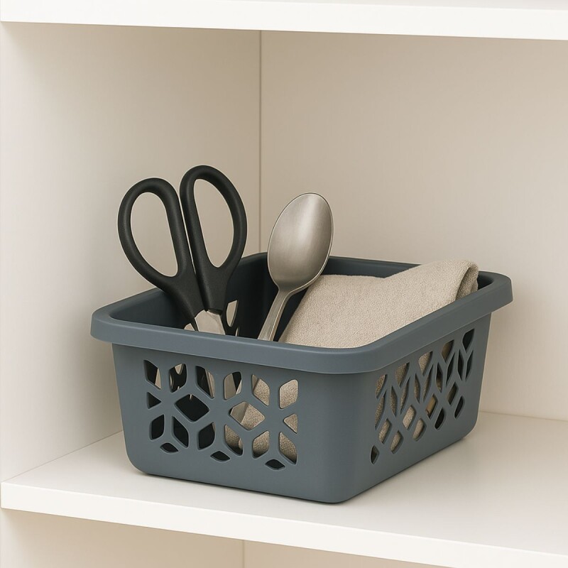 Caja organizadora P con tapa GRIS