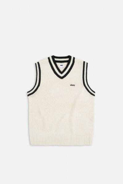 OBEY ALDEN SWEATER VEST Blanco