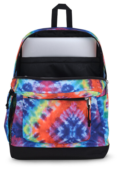 MOCHILA JANSPORT CROSS TOWN PLUS RED MULTI HIPPIE DAYS