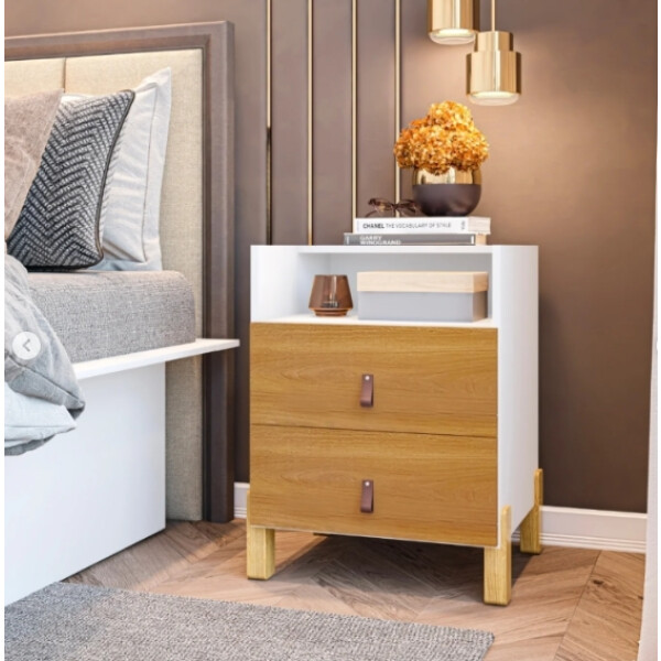 Mesa de luz Domus blanca/freijo Mesa de luz Domus blanca/freijo