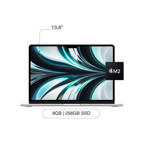 APPLE Macbook Air MLXY3LLA 13.6' 256GB SSD / 8GB M2 Chip - Silver APPLE Macbook Air MLXY3LLA 13.6' 256GB SSD / 8GB M2 Chip - Silver