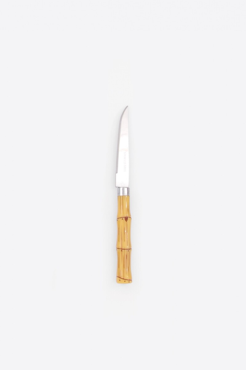 Cuchillo de postre mango símil bambú beige