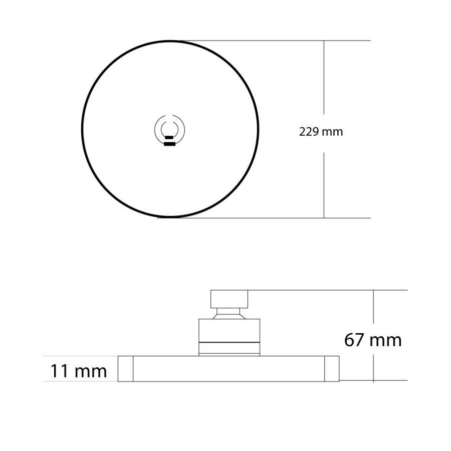 Ducha Redonda de Techo Cromada Ducha Redonda de Techo Cromada