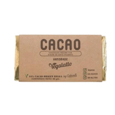 Chocolate de cacao 55g Vegalatto Chocolate Vegalatto Cacao 55%