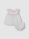 Vestido Con Estampado De Ramitas Blanco