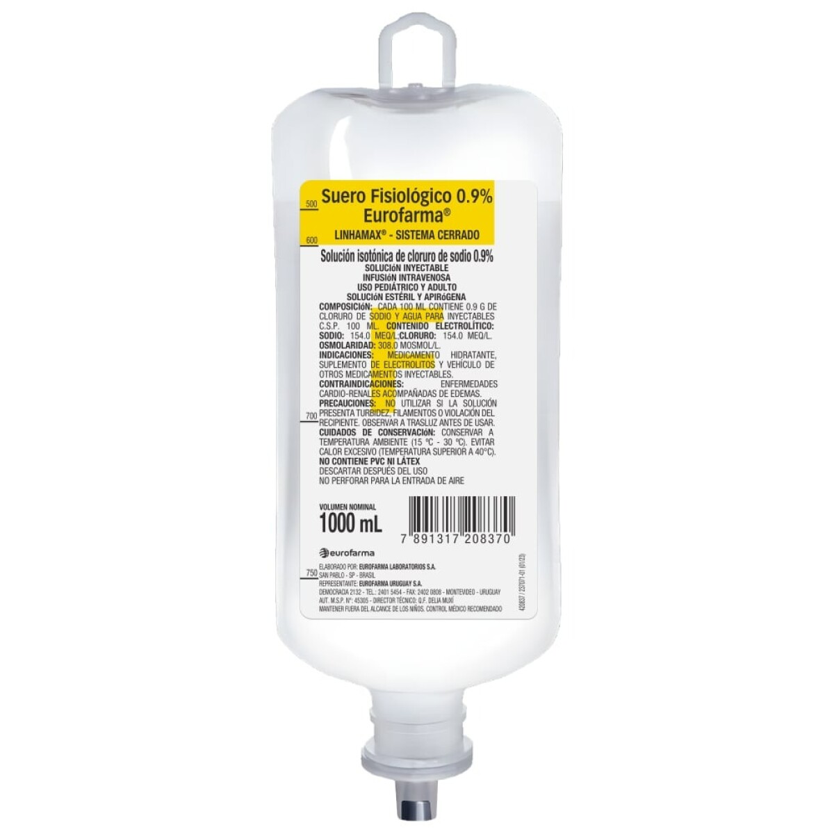 Suero Fisiológico 0.9% 1000ml 