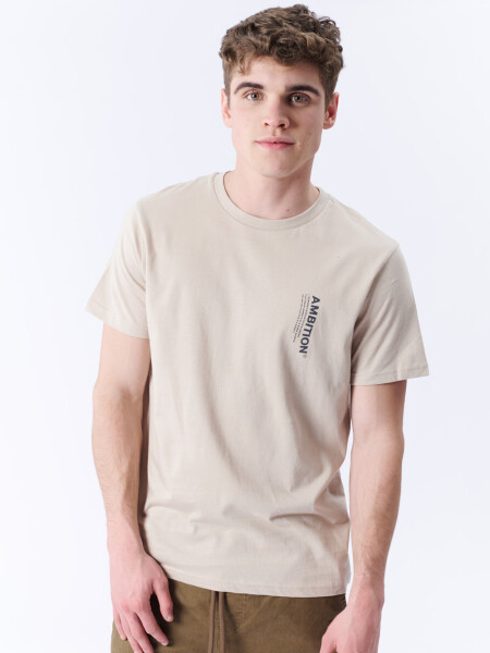 Remera Estampa beige