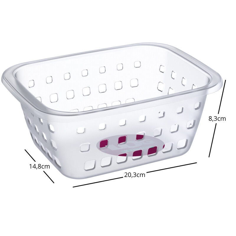 Set x4 Cesto pequeño 1,4 lts TRANSPARENTE