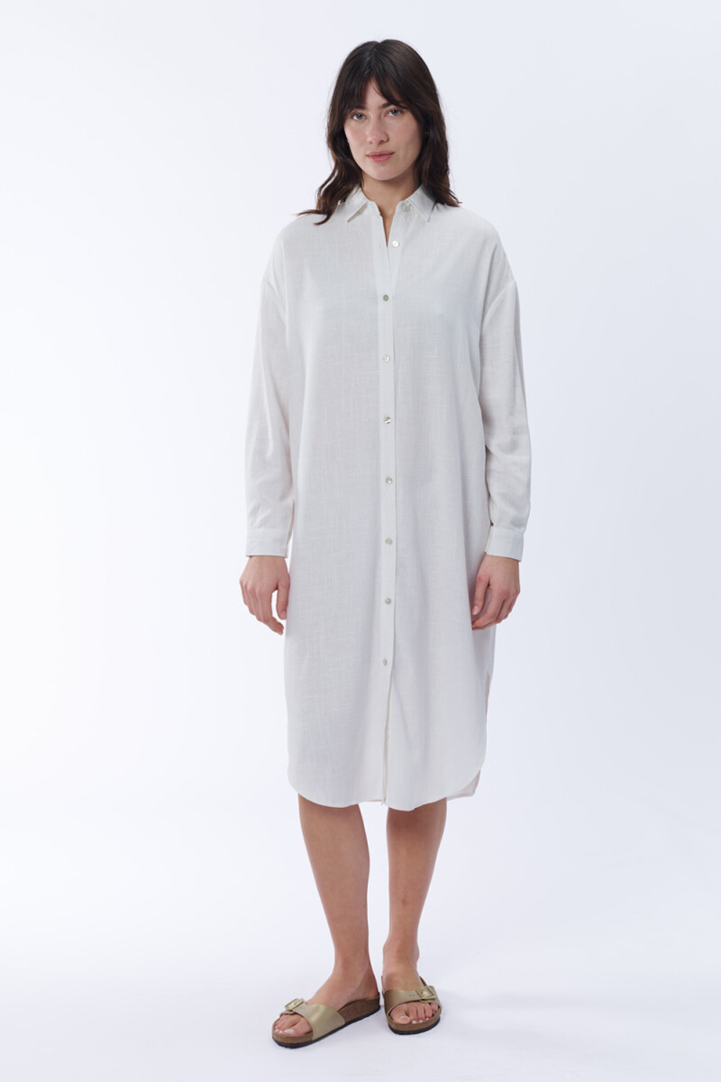 Camisa larga oversize - Crudo 