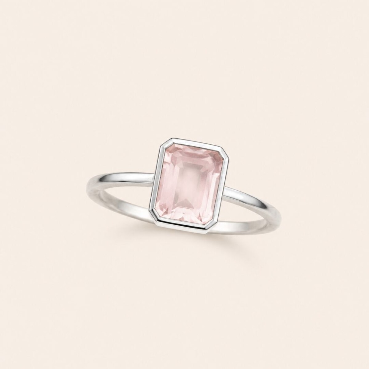 Anillo Burkina Cuarzo Rosa - Plata 925 