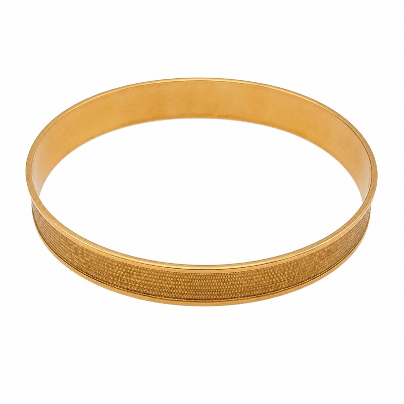 Esclava rayada con borde - Oro bajo - Sin piedra - ES8006 sinpiedra