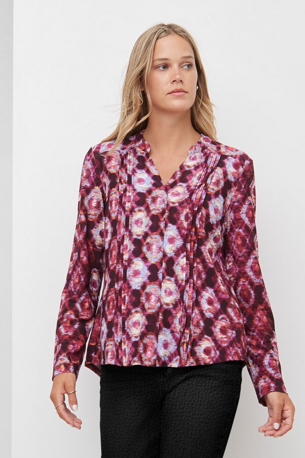 Blusa Printed BORDEAUX/MULTI