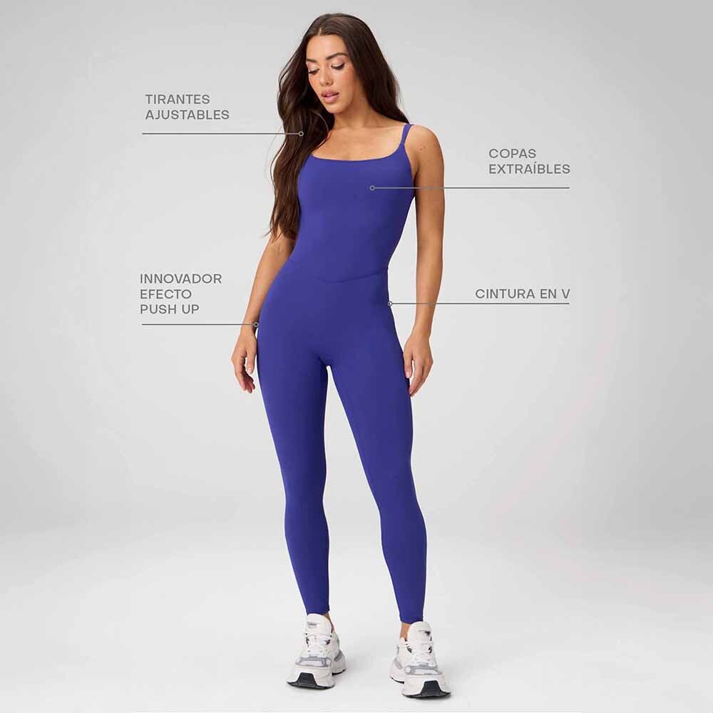 Enterizo Booty Scrunch PureLuxe V-Back Mujer Nightfall