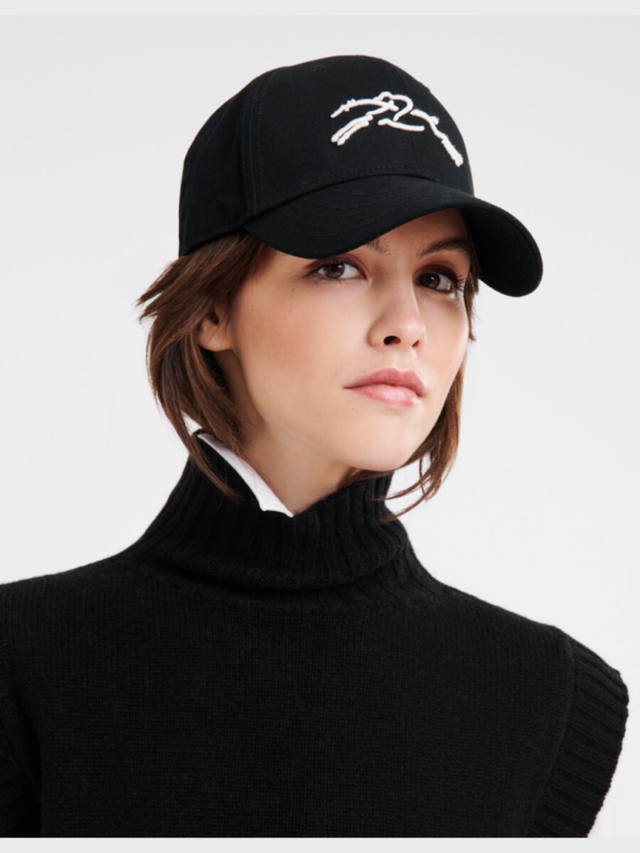 Longchamp-Gorro de algodón bordado 