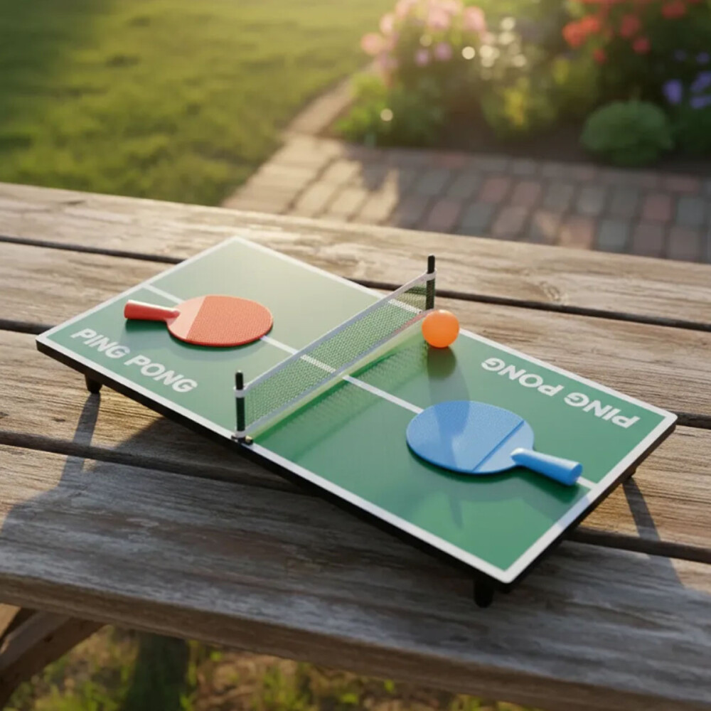 Mesa de Ping Pong Infantil Con Paletas y Pelotas Mesa de Ping Pong Infantil Con Paletas y Pelotas