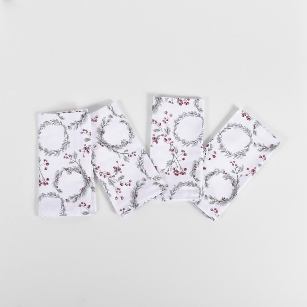 Set X4 Servilletas 45 x 45cm. Navidad 2026 Coronas