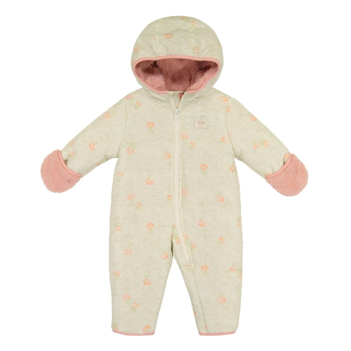 Astronauta con forro de sherpa, diseño floral 
