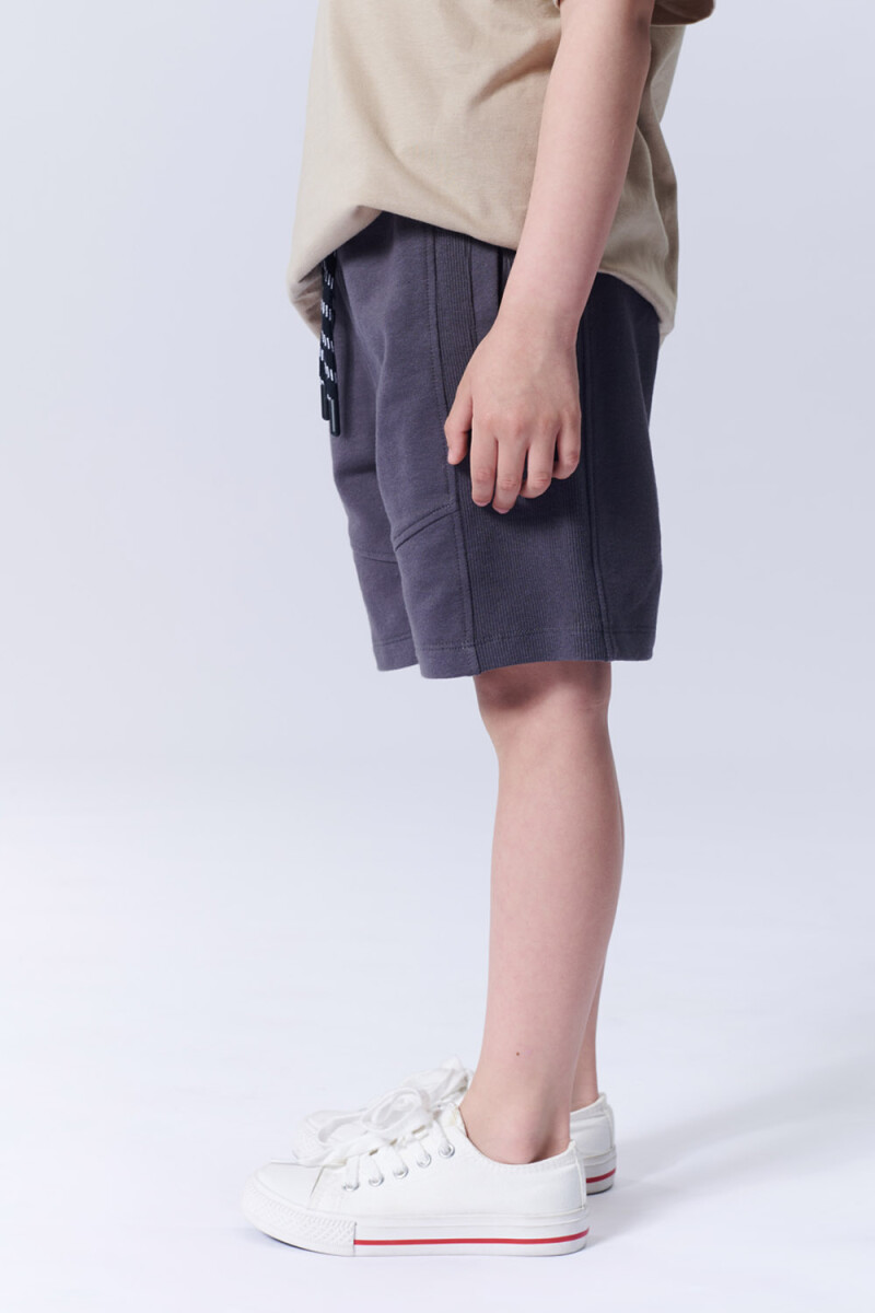 Bermuda deportiva liviana cordón Gris Oscuro
