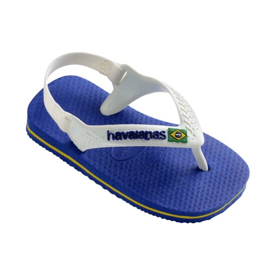 Ojotas Havaianas Baby Brasil Logo Azul
