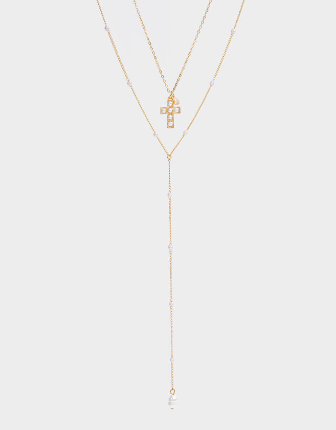 Collares Cortos Religioso Collares Cortos 2 Cruz - Dorado