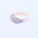 Anillo oro 18k 2 tonos con brillantes y diamantes. Anillo oro 18k 2 tonos con brillantes y diamantes.