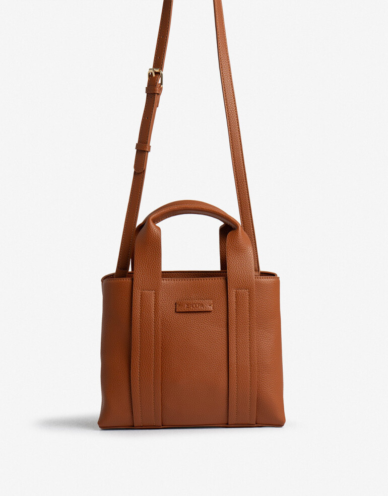 City Basicos Cartera City Con Doble Asa - Marron Suela