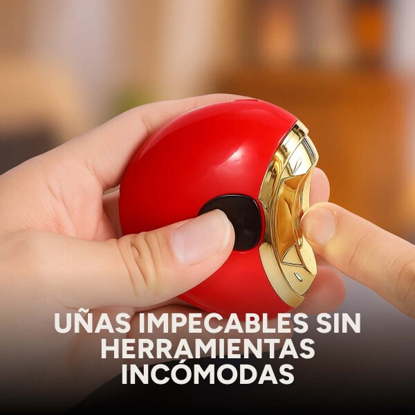 Corta Uñas Eléctrico Portátil USB C/ Función Lima Recargable Color Rojo