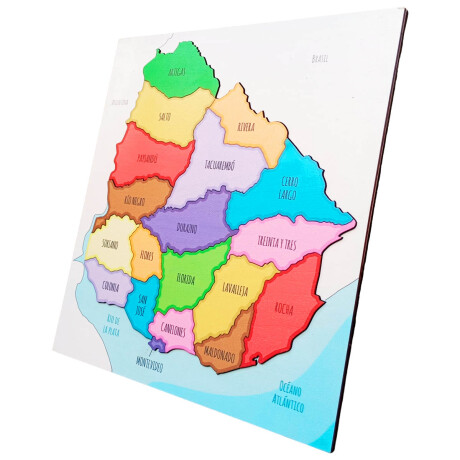 Puzzle Madera Mapa Uruguay 28x25cm Rompecabezas 19p Jug001106-uy