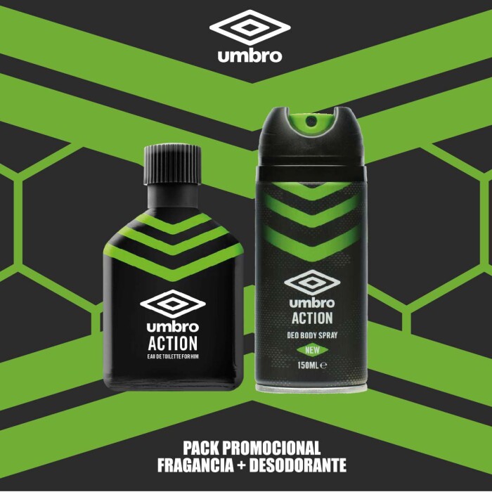 UMBRO EAU DE TOILETTE ACTION 100 ML+DEO única