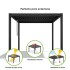 Pergola Moderna Aluminio Regulable 3x3 Desague Incl Patio AX Pergola Moderna Aluminio Regulable 3x3 Desague Incl Patio AX