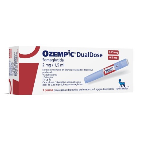 Ozempic DualDose 2mg/1.5 ml Solución Inyectable 1 Jeringa Ozempic DualDose 2mg/1.5 ml Solución Inyectable 1 Jeringa