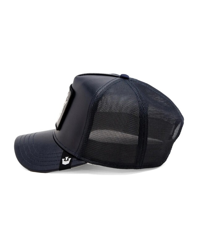 Gorra Goorin Bros Trucker Baseball - Lone Wolf Cuero Azul Gorra Goorin Bros Trucker Baseball - Lone Wolf Cuero Azul