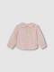 Camisa Cuello Bebe Rayas Rosa Suave