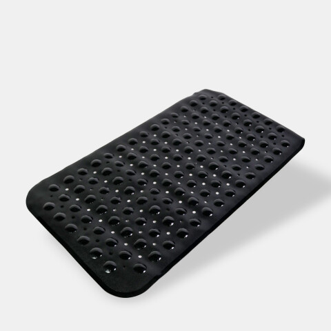 ALFOMBRA PLAST NEGRA P/BAÑO 38X70CM Unica