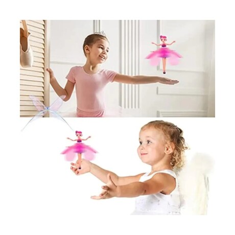 HADA PRINCESA VOLADORA DE JUGUETE CON SENSOR AUTOMÁTICO FUCSIA