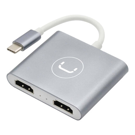 Hub Usb C A Hdmi Unno Hb1103sv 2 Puertos 4k 001