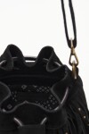 Cartera Tribal Fringes Negro