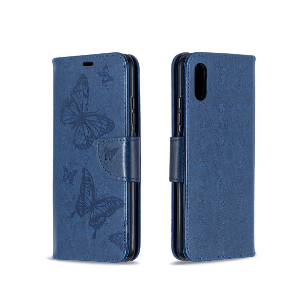 Flip cover Xiaomi Redmi 9A/9AT diseño mariposas azul Flip Cover Xiaomi Redmi 9a/9at Diseño Mariposas Azul