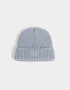 Gorro Clasico Gorro Tejido Con Tag - Gris Claro