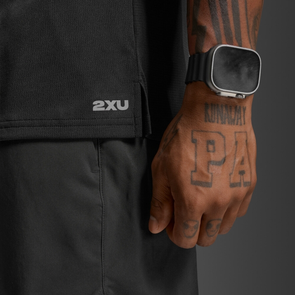 Polo Running Aero Mesh Tee Hombre Black/silver Reflective