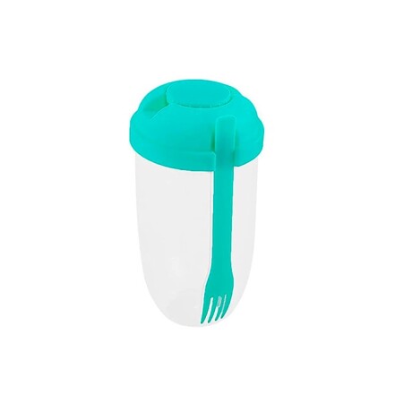 Tupper para Ensaladas con Tenedor 1000 Ml VERDE