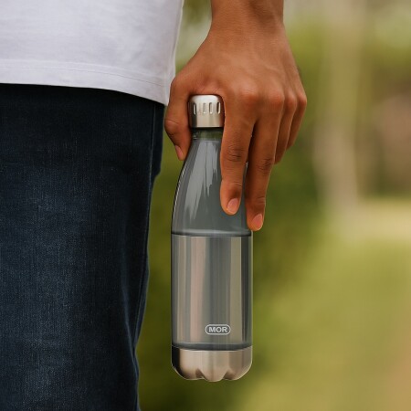 BOTELLA MODERN CON TAPA ACERO 700 ML Sin color