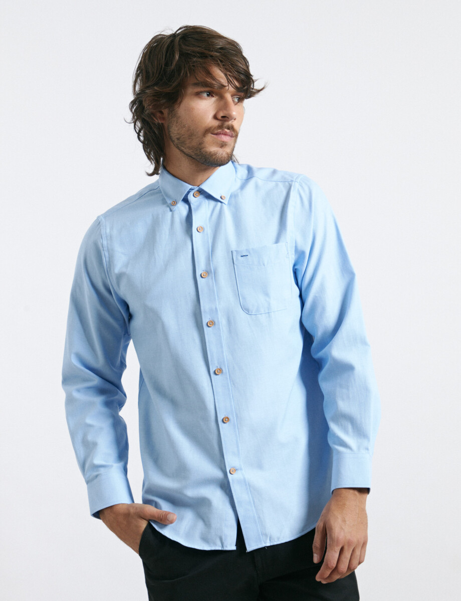 012487 CAMISA HARRINGTON LABEL Azul