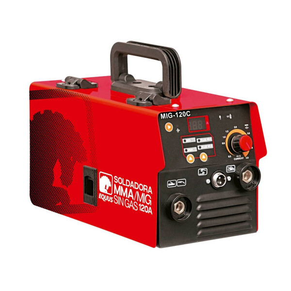 SOLDADORA INVERTER DIGITAL IGBT MMA MIG-120C SIN GAS 120A EQ ROJO SOLDADORA INVERTER DIGITAL IGBT MMA MIG-120C SIN GAS 120A EQ ROJO