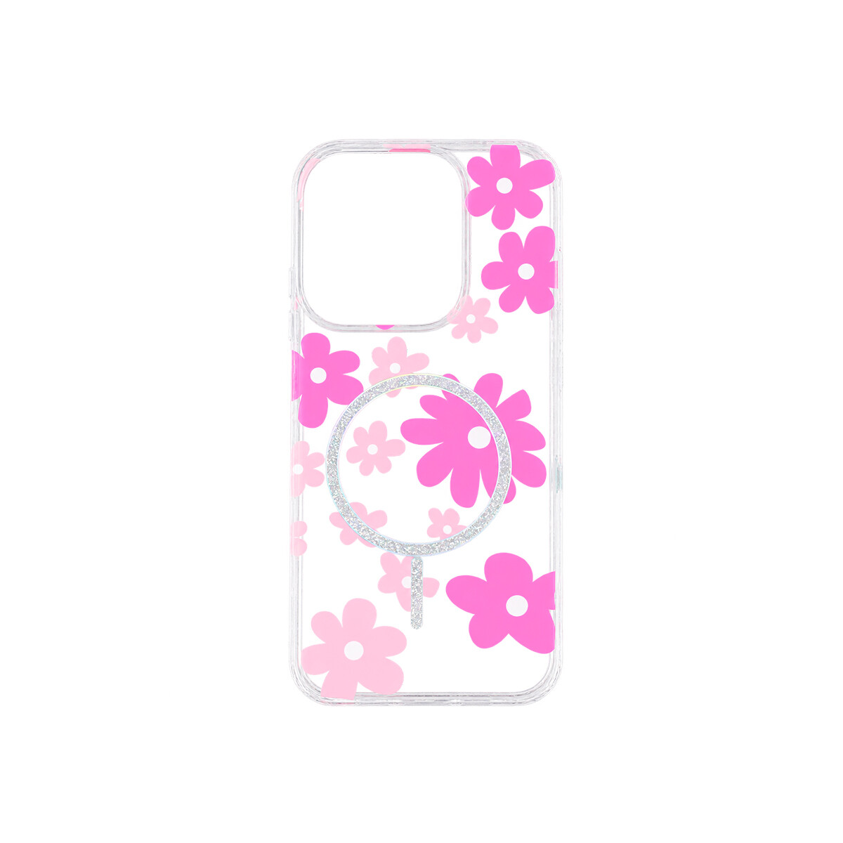 Protector para Xiaomi Redmi 15C diseño de flores color fucsia 