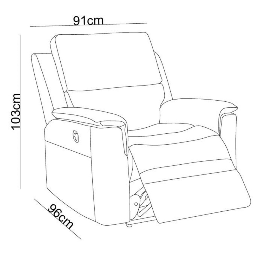 RECLINER MANUAL TELA MARRON LAGOS MOKA